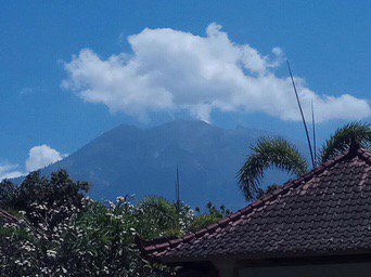 Mount Agung eind oktober 2017